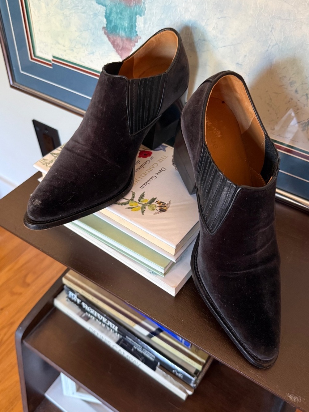 Chloe Velvet Cowboy Bootie EU 41 - Fits like a 9.5-10 - Flaw